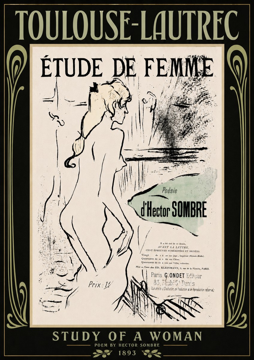Toulouse-Lautrec Étude De Femme No6 - Póster