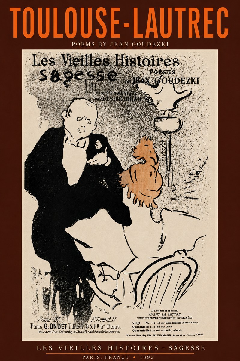 Toulouse-Lautrec Les Vieilles Histoires - Poésies Sagesse Jean Goudezki No2 - Póster