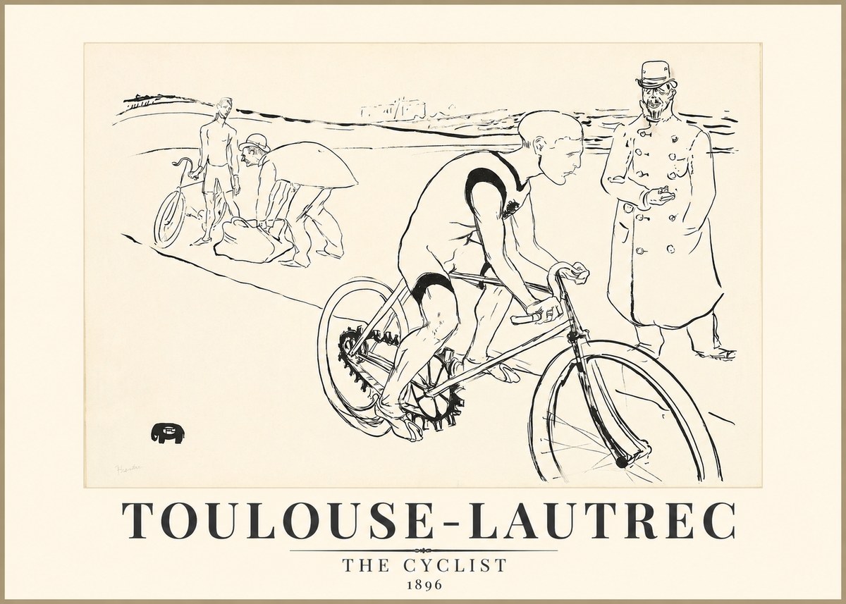 Toulouse-Lautrec The Cyclist No1 - Póster