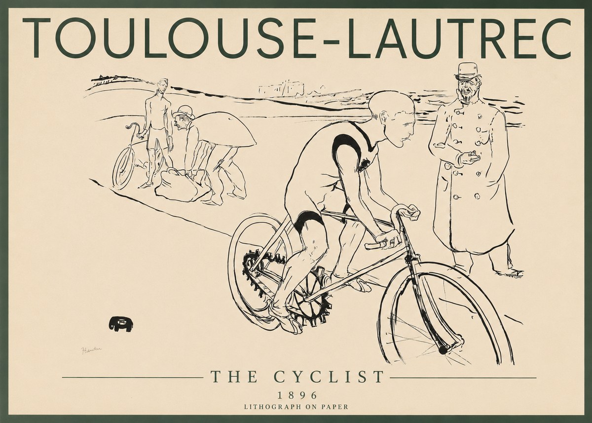 Toulouse-Lautrec The Cyclist No3 - Póster