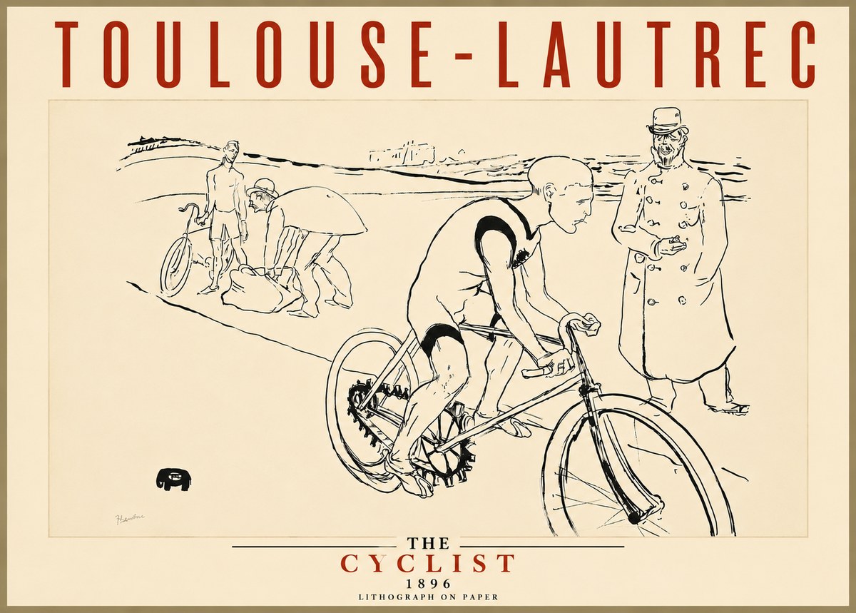 Toulouse-Lautrec The Cyclist No5 - Póster