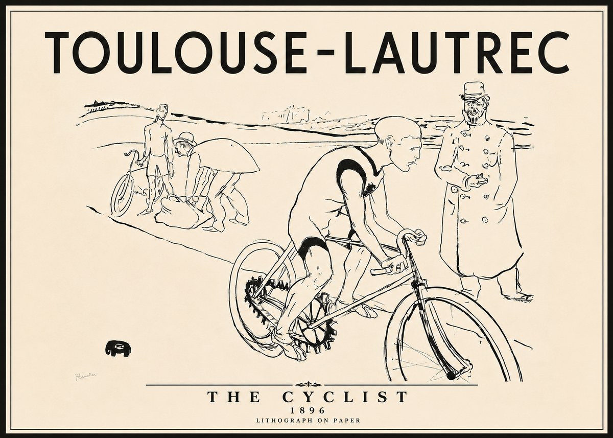 Toulouse-Lautrec The Cyclist No6 - Póster