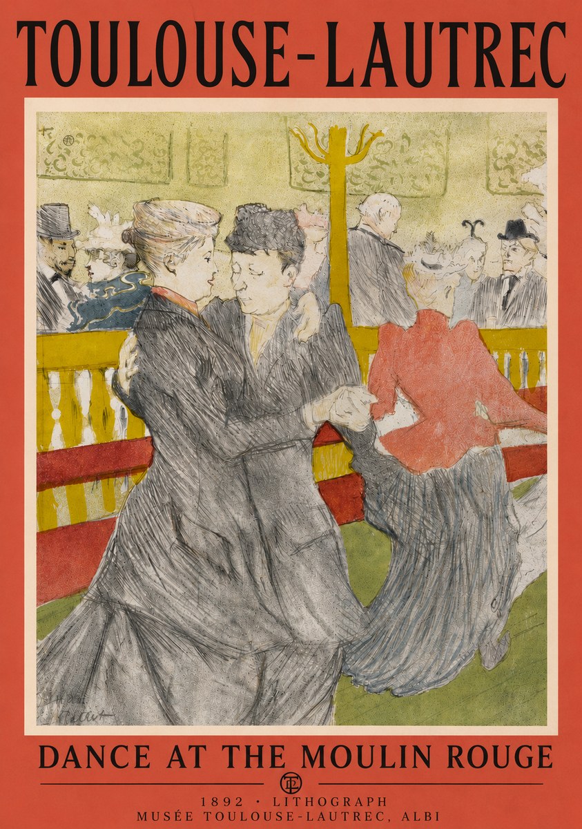 Toulouse-Lautrec Dance at the Moulin Rouge No4 - Póster