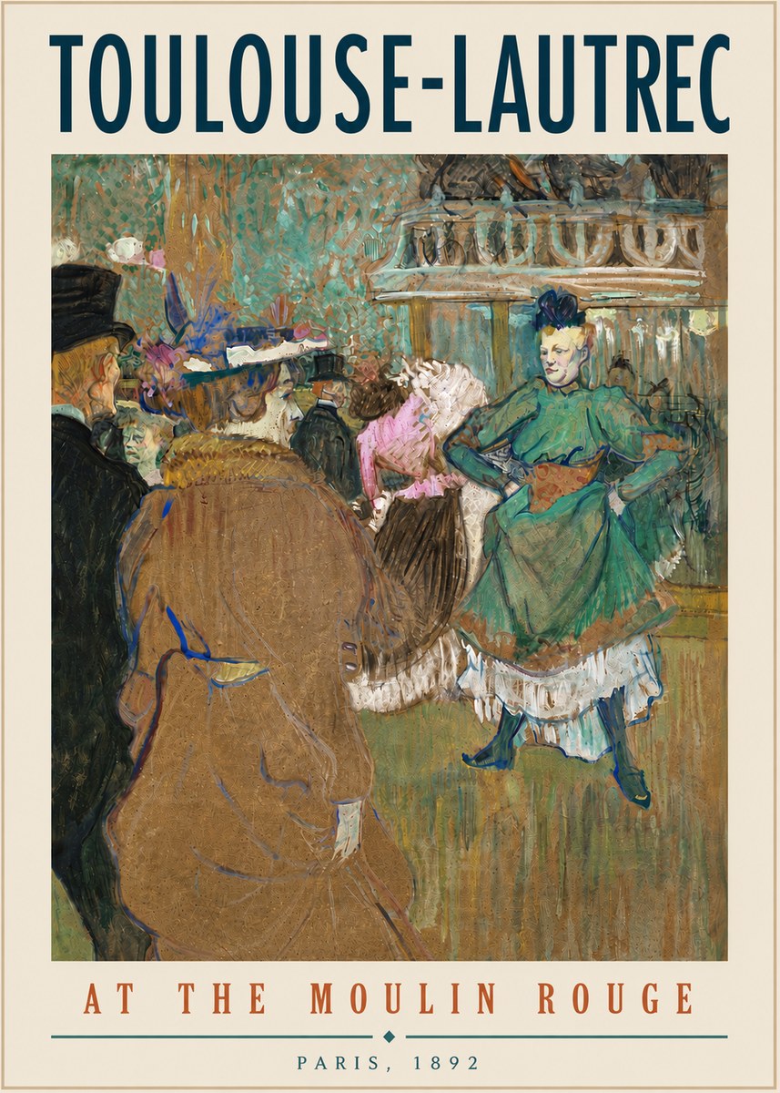 Toulouse-Lautrec At the Moulin Rouge XIII No5 - Póster