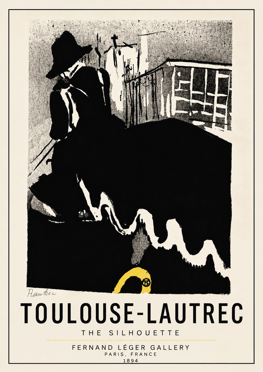 Toulouse-Lautrec The Silhouette No5 - Póster