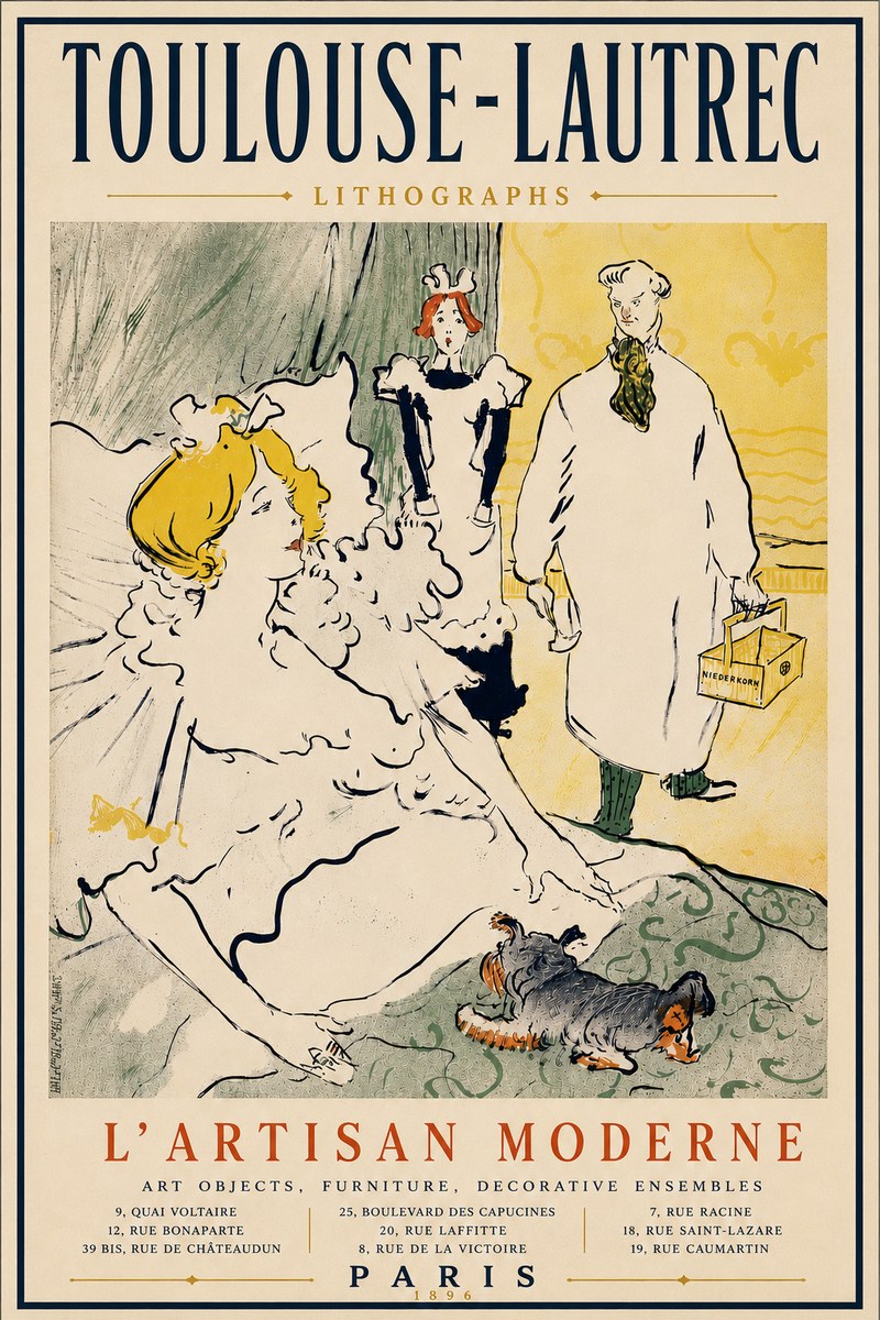 Toulouse-Lautrec L'artisan Moderne No6 - Póster