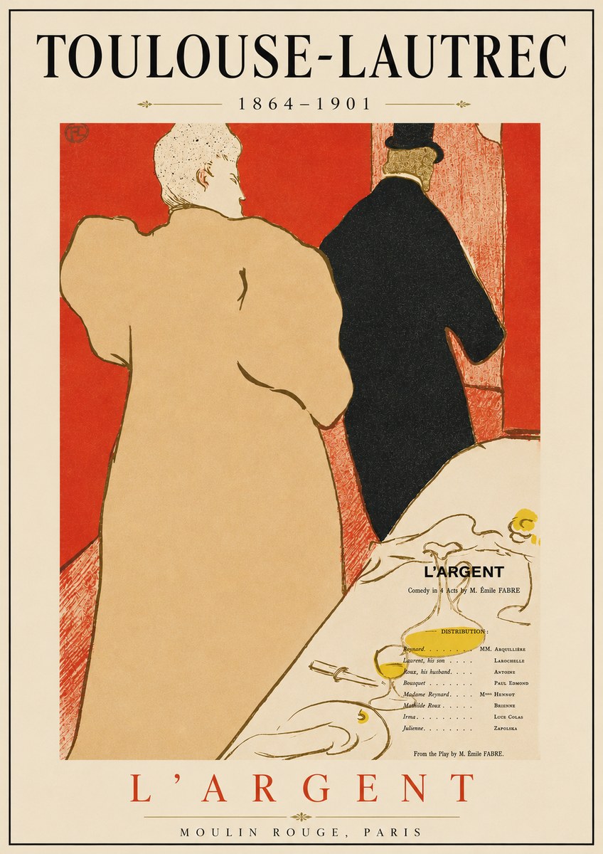 Toulouse-Lautrec L'argent No3 - Póster