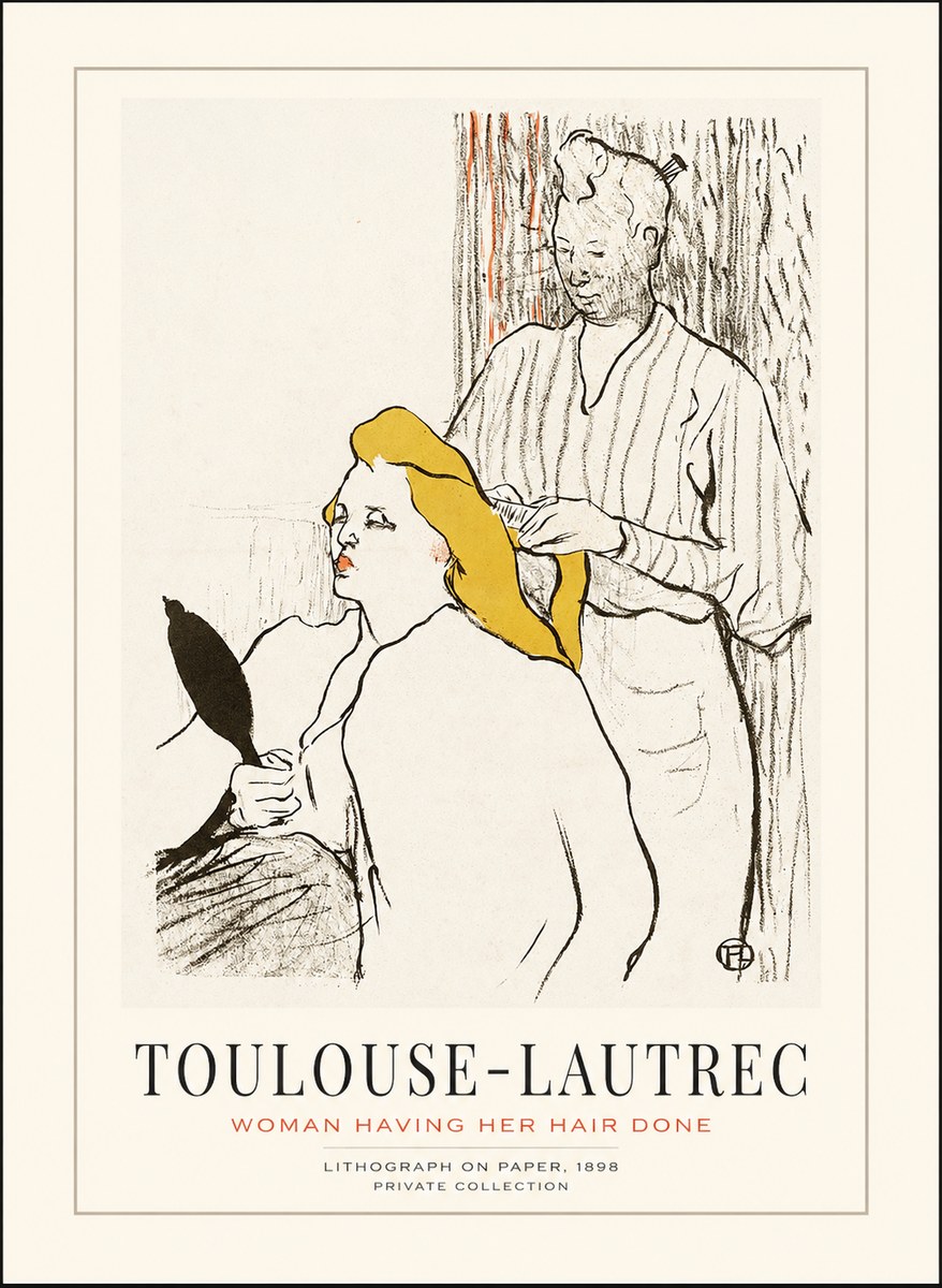 Toulouse-Lautrec Woman Having Her Hair Done No1 - Póster