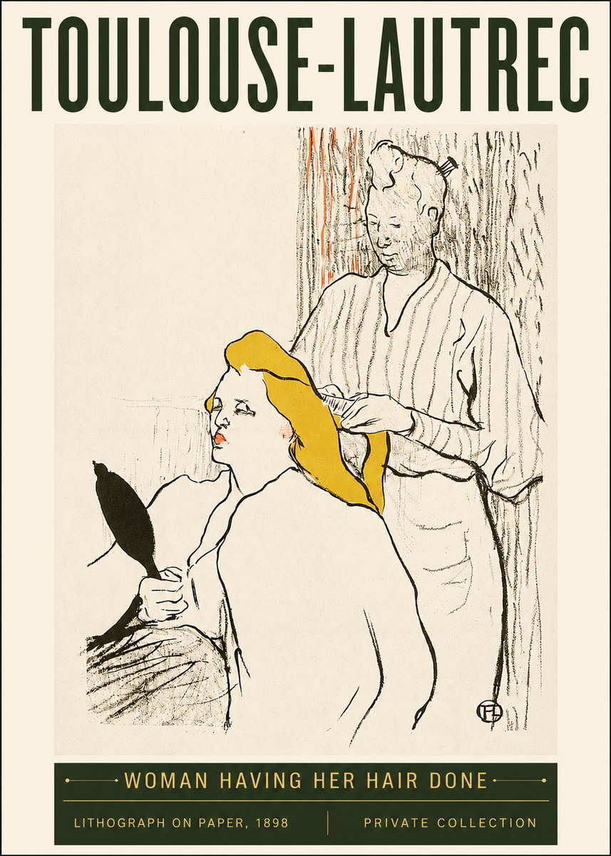 Toulouse-Lautrec Woman Having Her Hair Done No3 - Póster