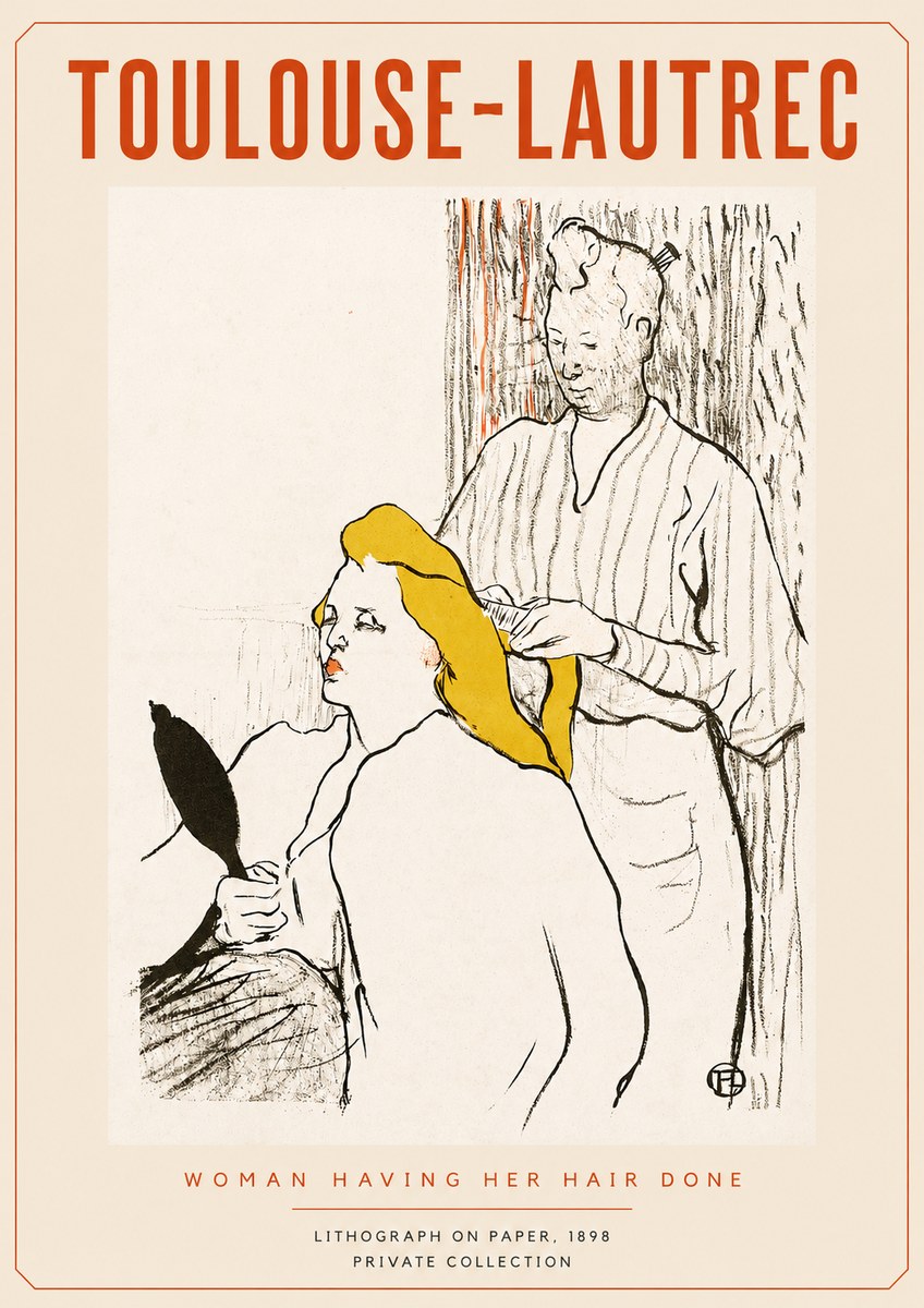 Toulouse-Lautrec Woman Having Her Hair Done No4 - Póster