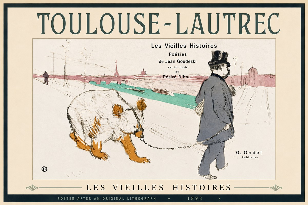 Toulouse-Lautrec Les Vieilles Histoires I No3 - Póster