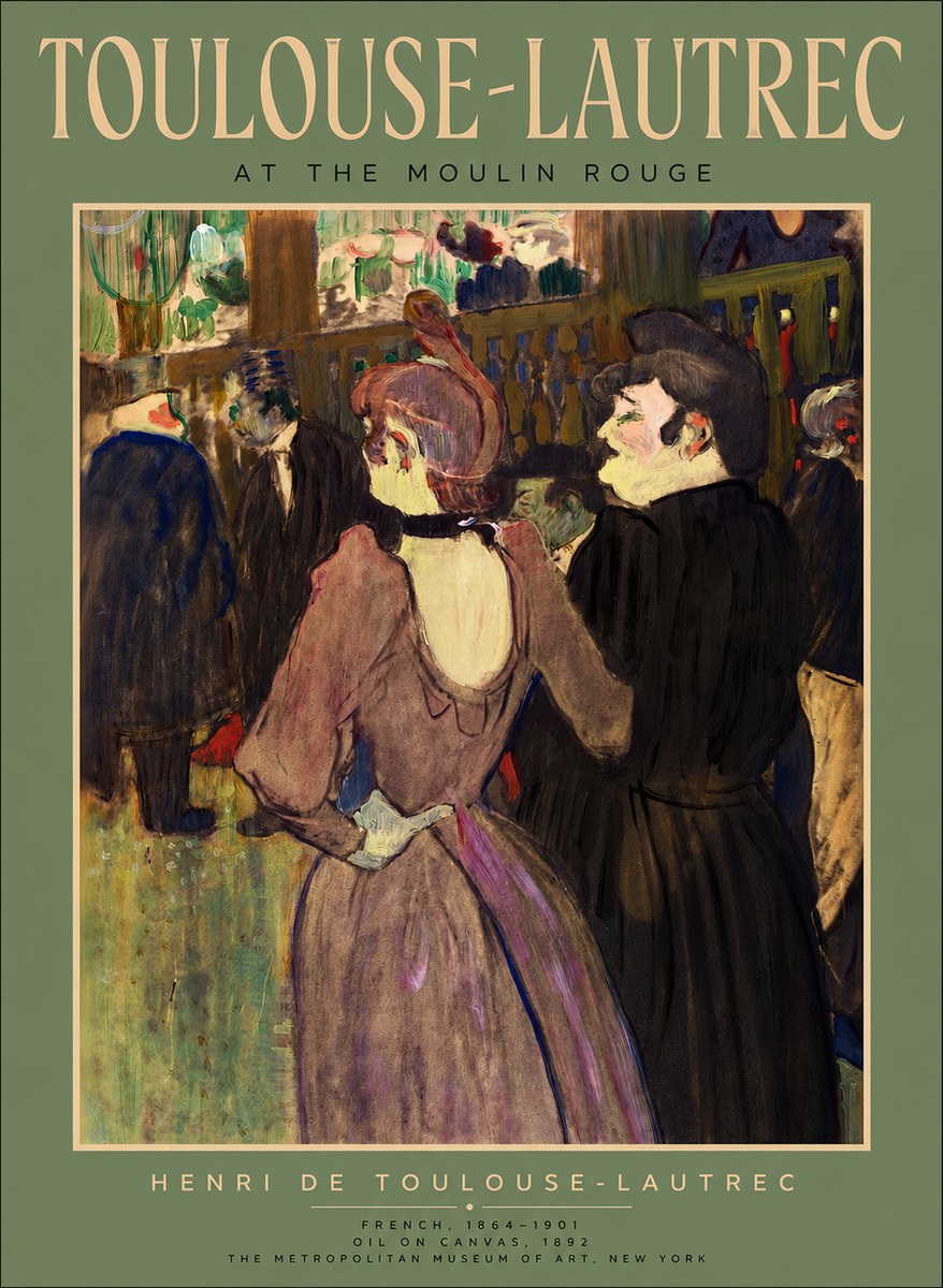 Toulouse-Lautrec At the Moulin Rouge XIV No2 - Póster