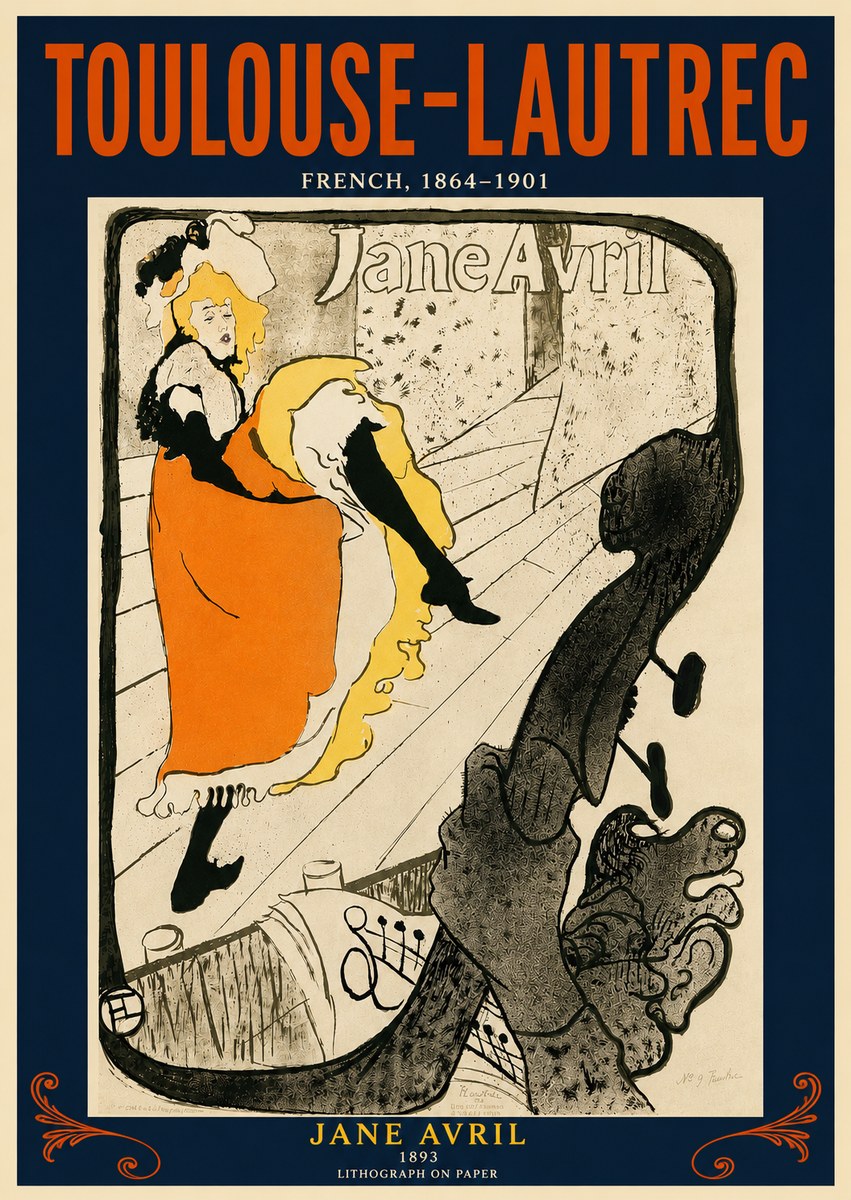 Toulouse-Lautrec Jane Avril II No4 - Póster
