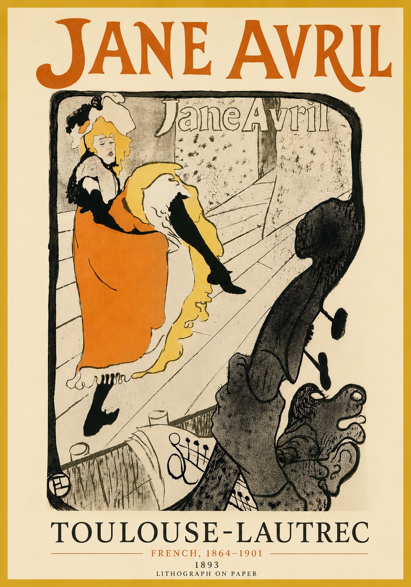 Toulouse-Lautrec Jane Avril II No5 - Póster