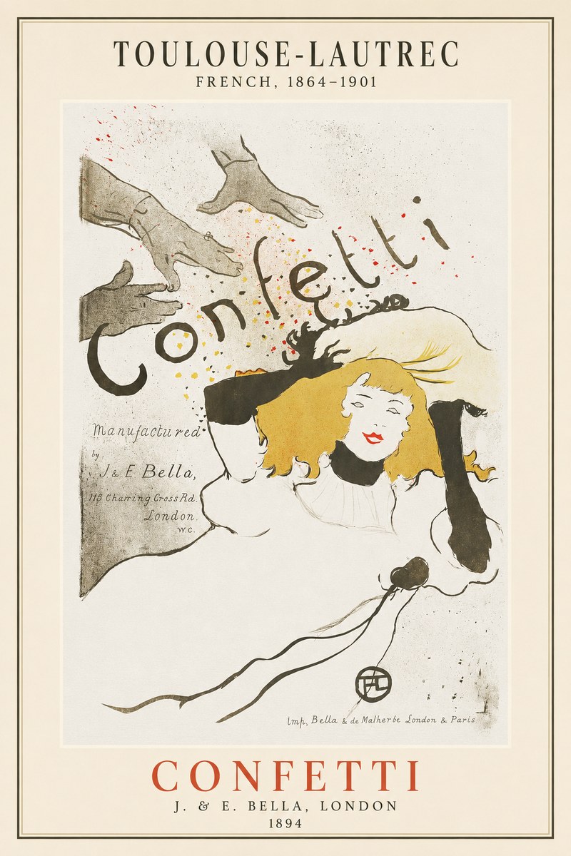Toulouse-Lautrec Confetti No1 - Póster