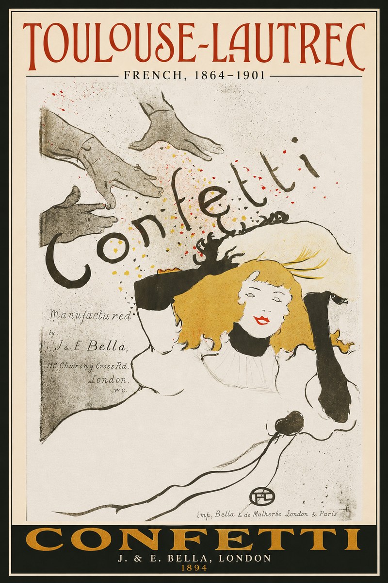 Toulouse-Lautrec Confetti No2 - Póster