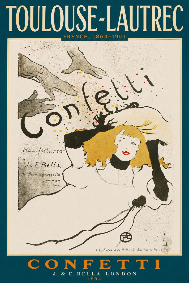 Toulouse-Lautrec Confetti No4 - Póster