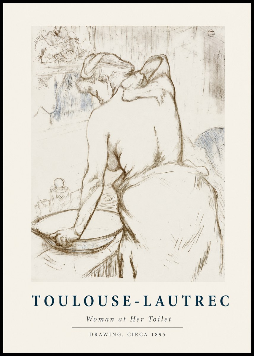 Toulouse-Lautrec Woman at Her Toilet No1 - Póster