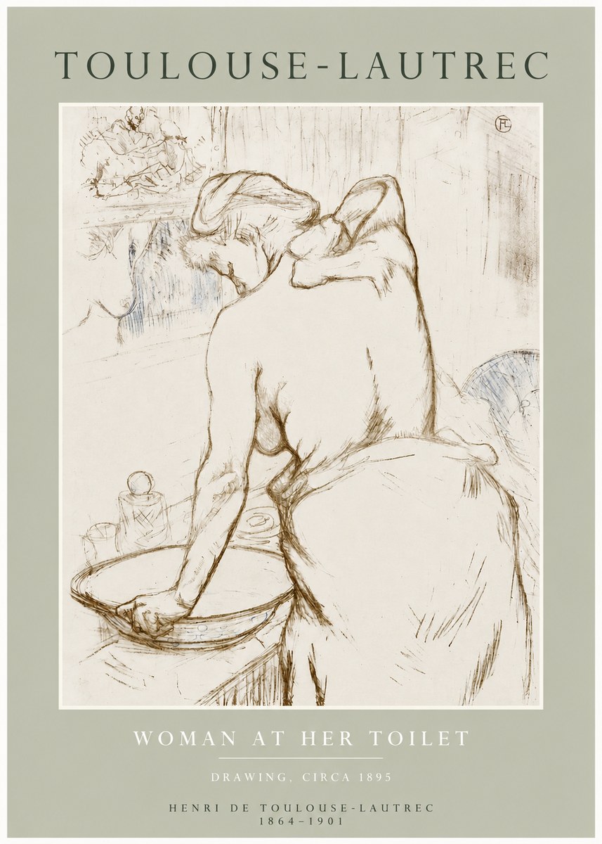 Toulouse-Lautrec Woman at Her Toilet No3 - Póster