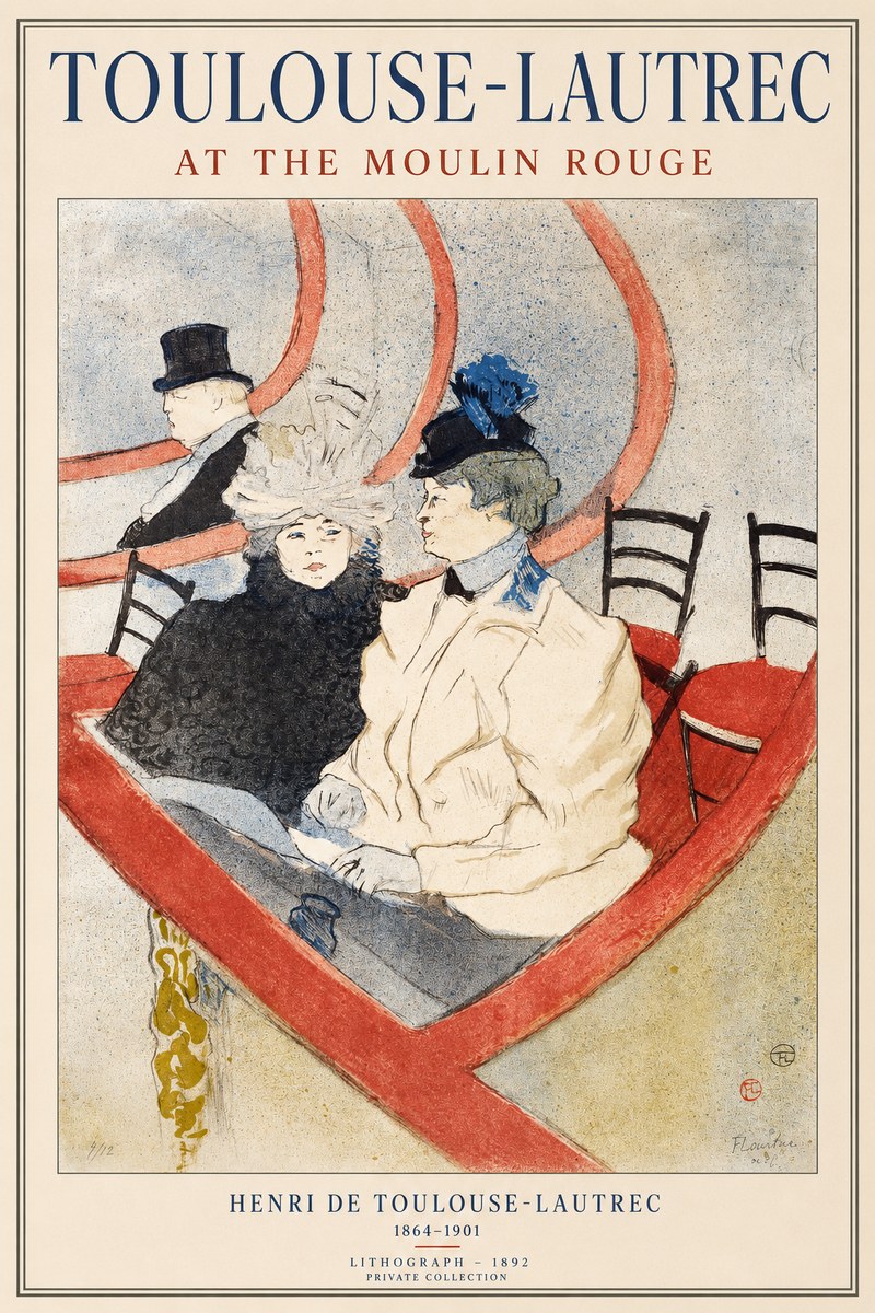 Toulouse-Lautrec At the Moulin Rouge XVI No1 - Póster