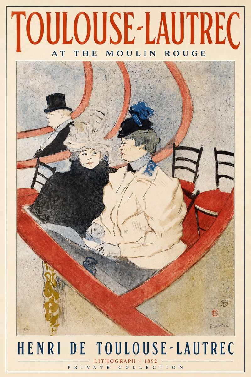 Toulouse-Lautrec At the Moulin Rouge XVI No2 - Póster