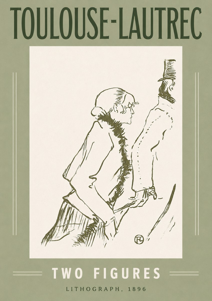 Toulouse-Lautrec Two Figures No2 - Póster