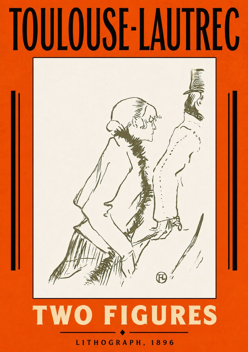 Toulouse-Lautrec Two Figures No5 - Póster