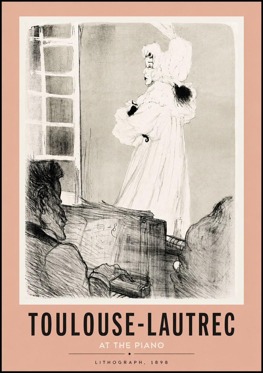 Toulouse-Lautrec At the Piano No5 - Póster
