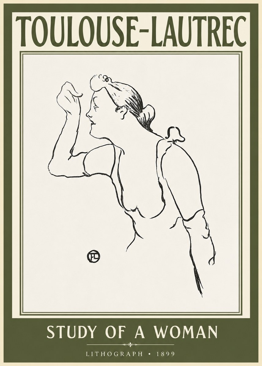 Toulouse-Lautrec Study of a Woman II No2 - Póster