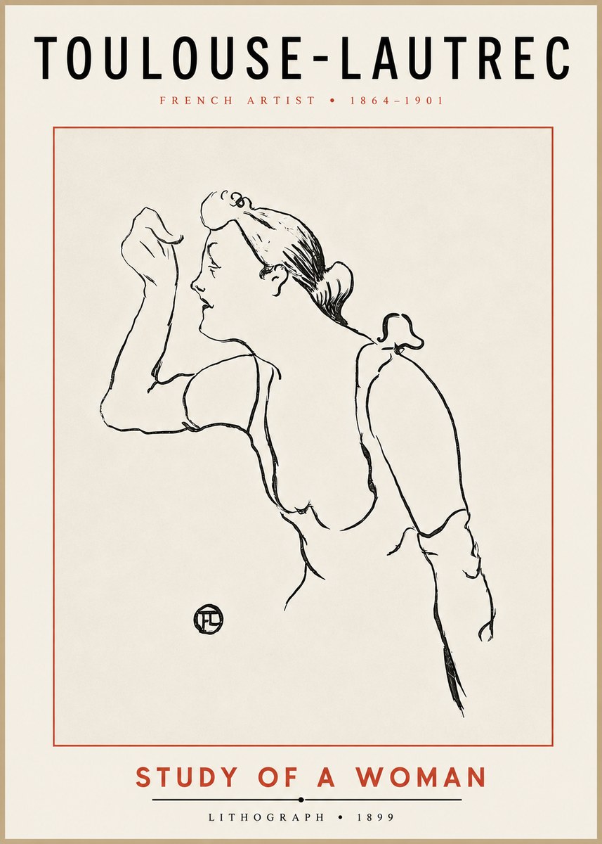 Toulouse-Lautrec Study of a Woman II No4 - Póster