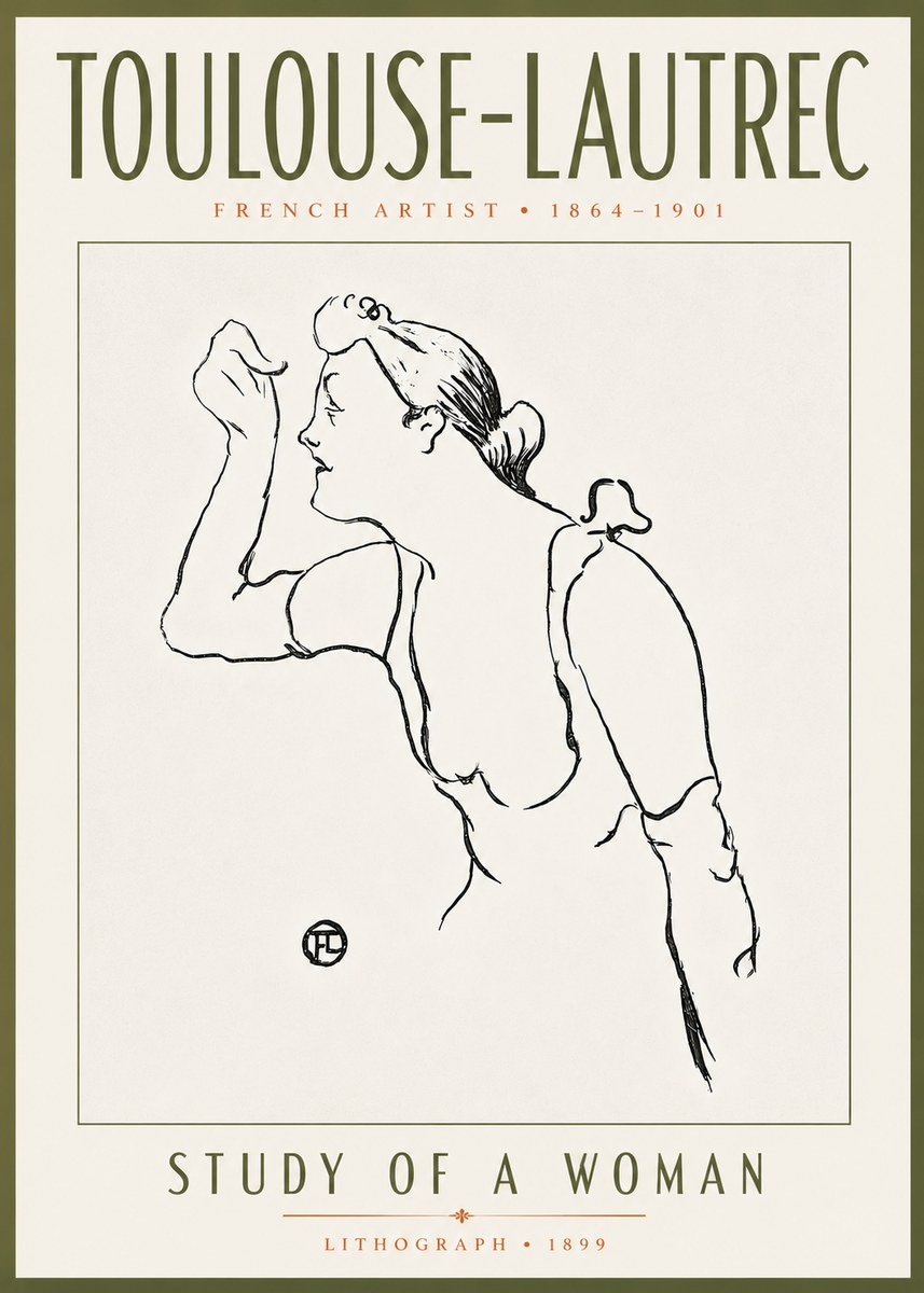 Toulouse-Lautrec Study of a Woman II No5 - Póster