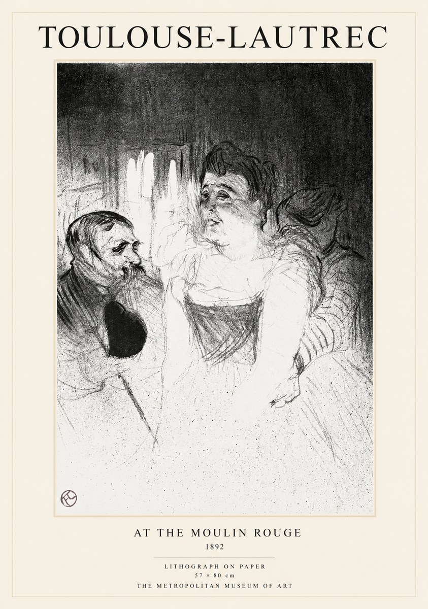 Toulouse-Lautrec At the Moulin Rouge XVII No1 - Póster