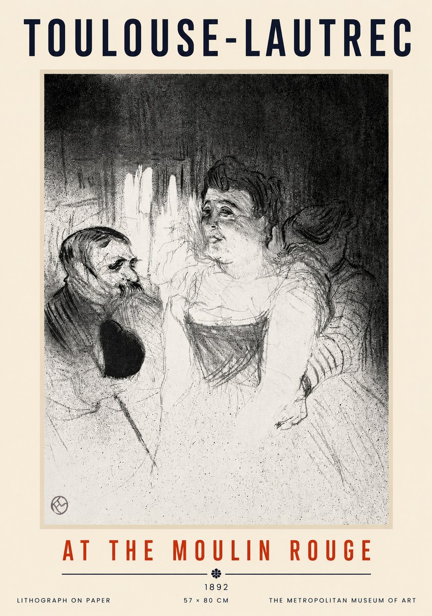 Toulouse-Lautrec At the Moulin Rouge XVII No3 - Póster