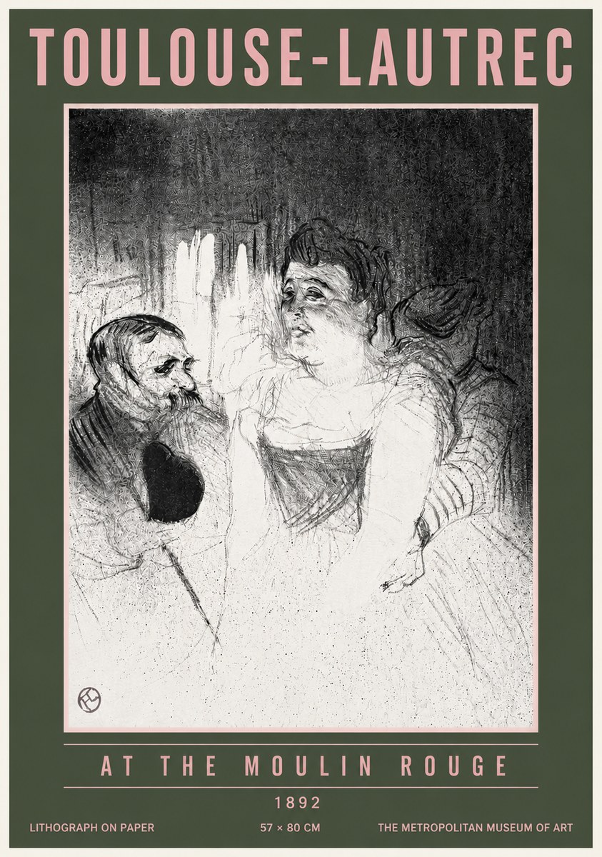 Toulouse-Lautrec At the Moulin Rouge XVII No4 - Póster