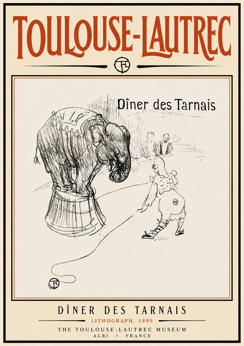 Toulouse-Lautrec Dîner Des Tarnais No6 - Póster