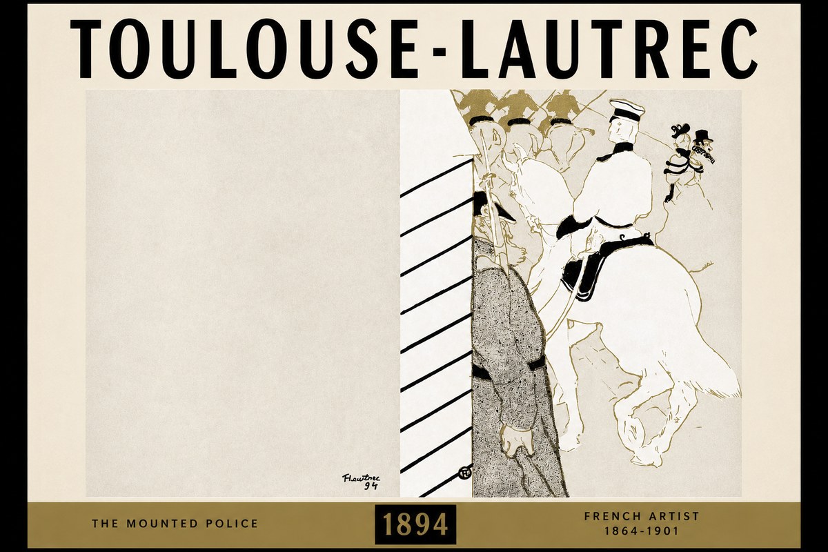 Toulouse-Lautrec The Mounted Police No2 - Póster