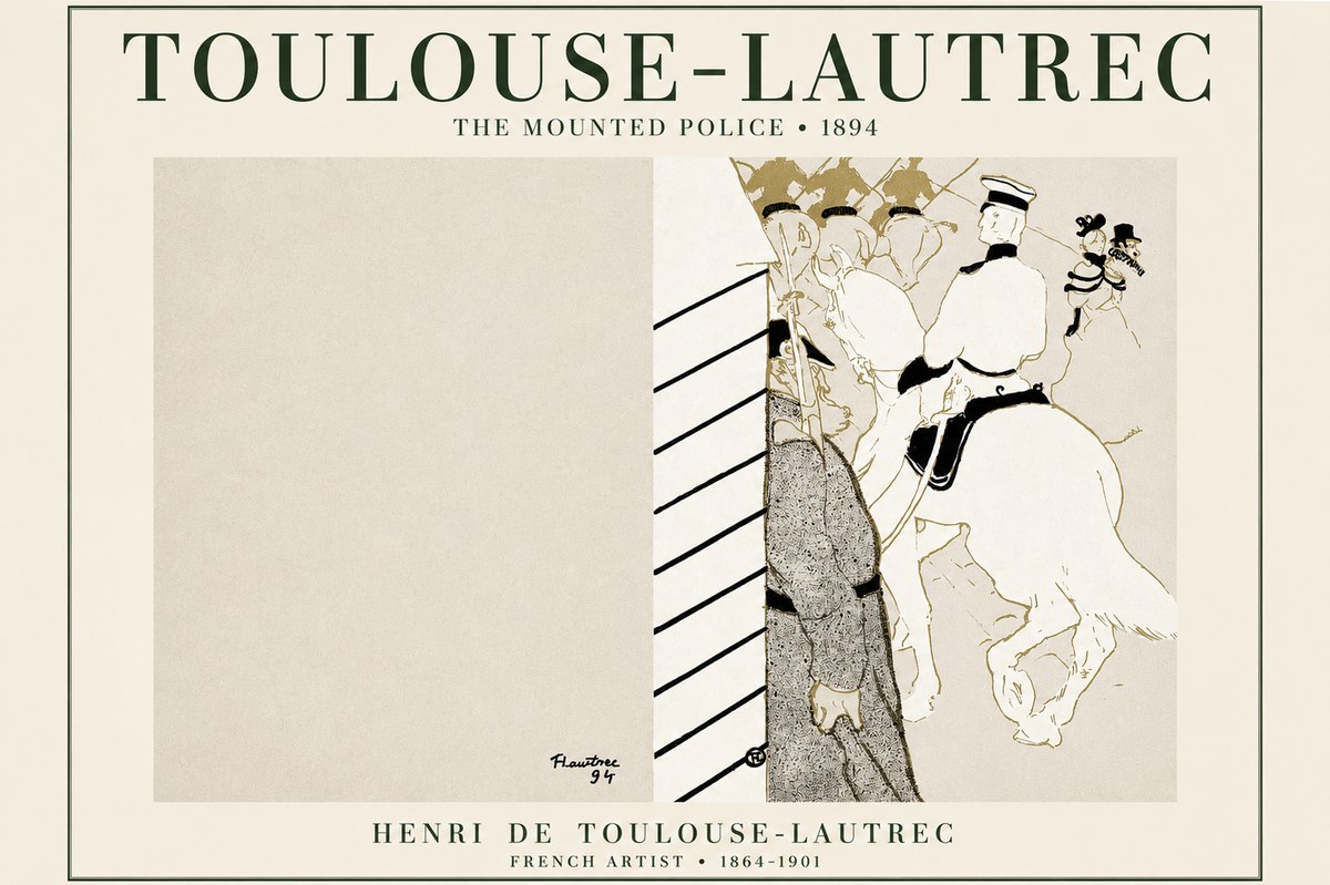 Toulouse-Lautrec The Mounted Police No3 - Póster