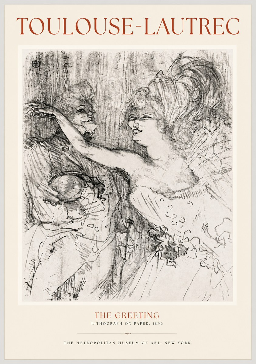 Toulouse-Lautrec The Greeting No1 - Póster