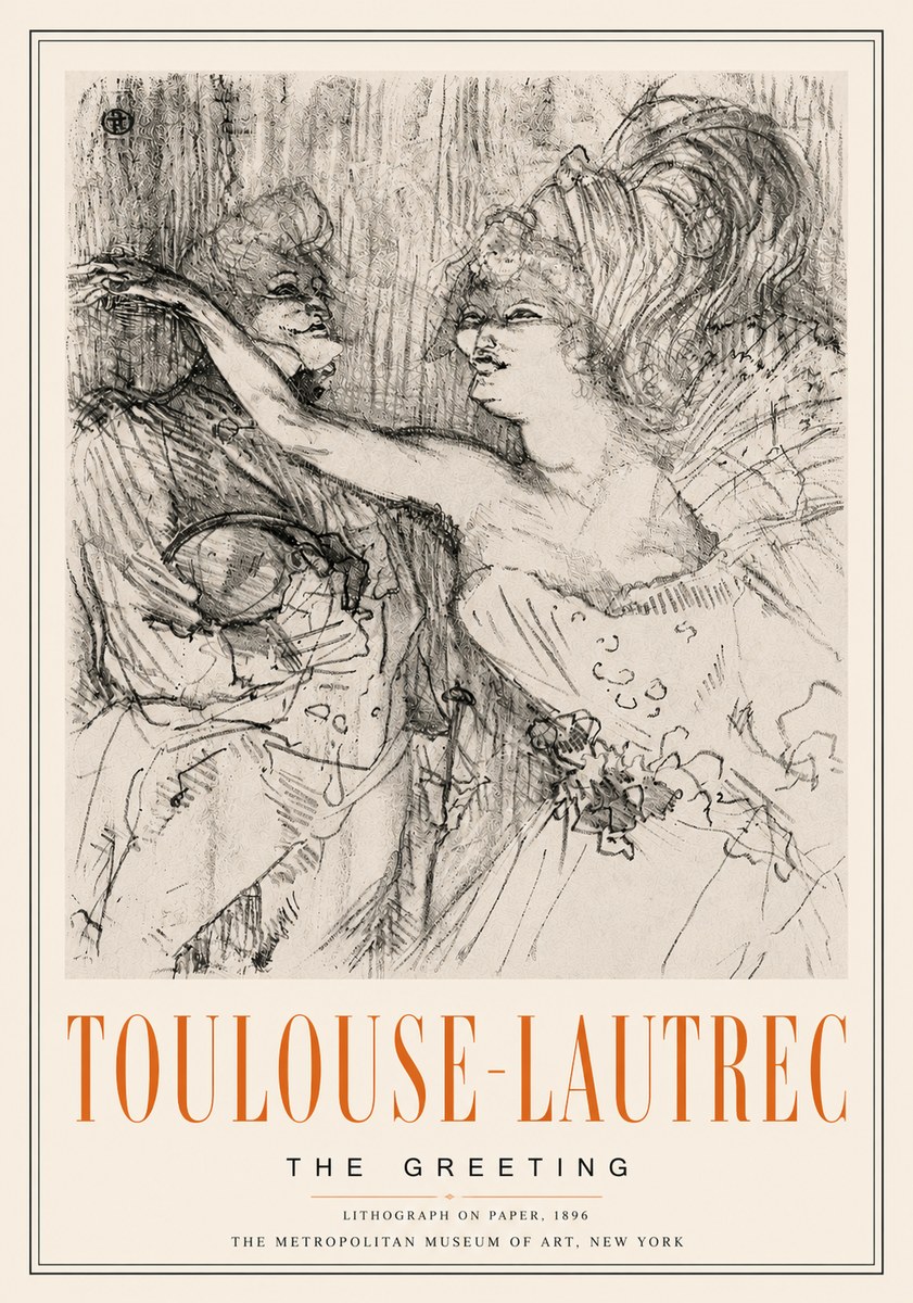 Toulouse-Lautrec The Greeting No6 - Póster