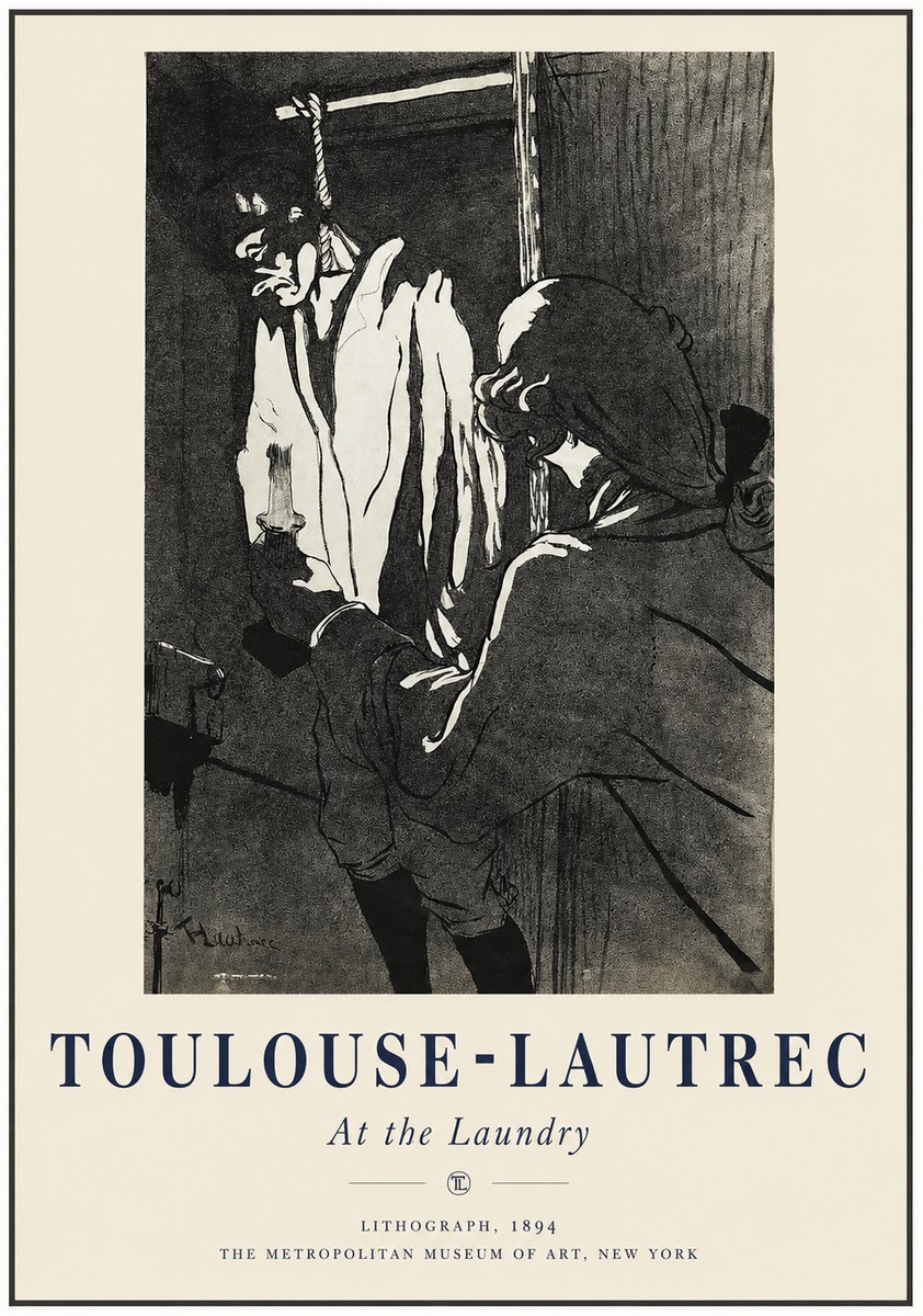 Toulouse-Lautrec At the Laundry No1 - Póster