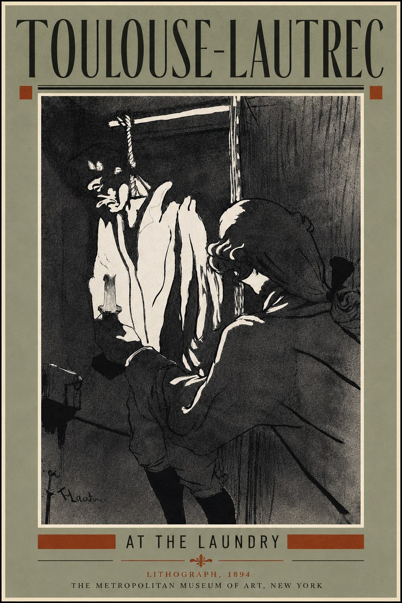 Toulouse-Lautrec At the Laundry No5 - Póster