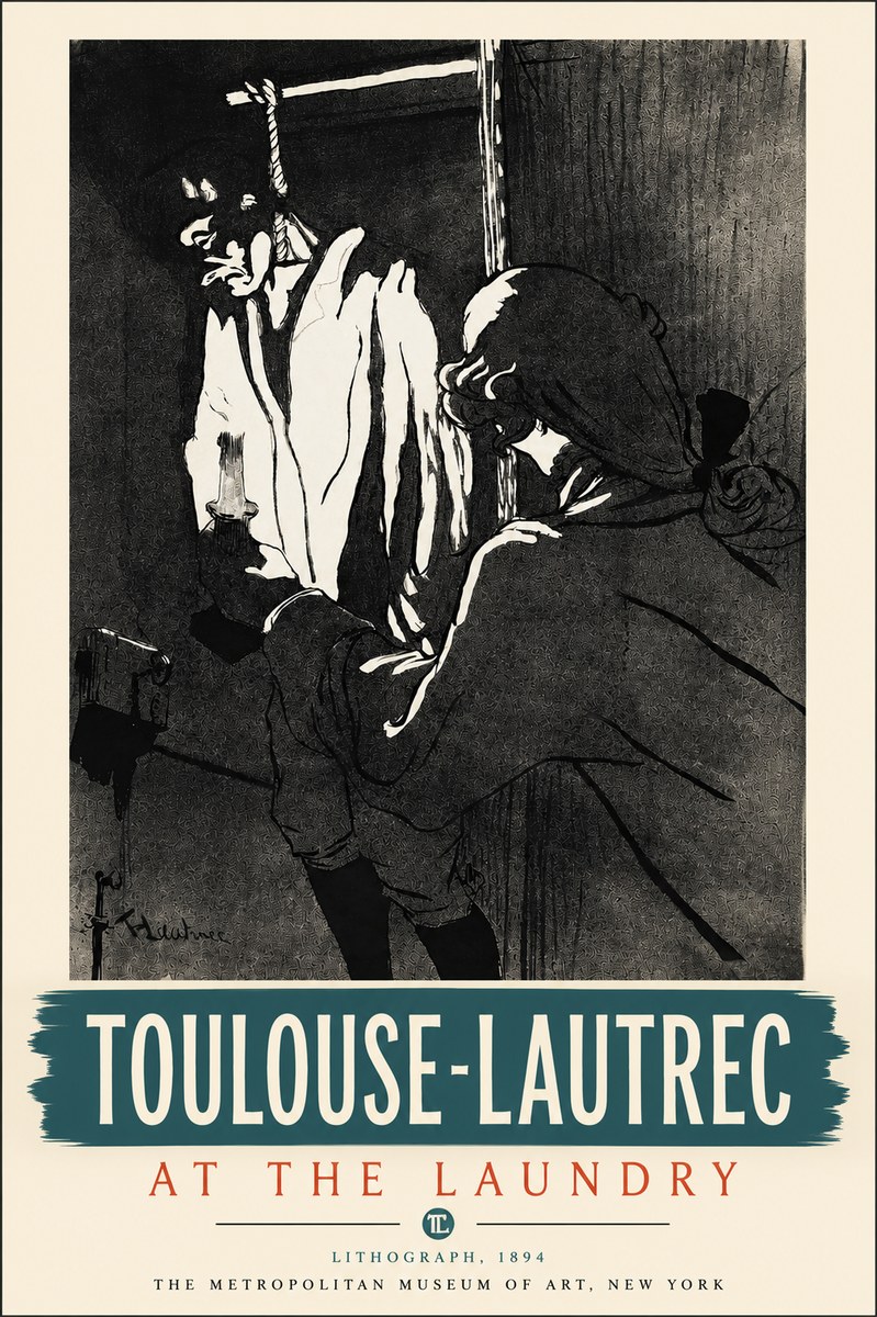 Toulouse-Lautrec At the Laundry No6 - Póster