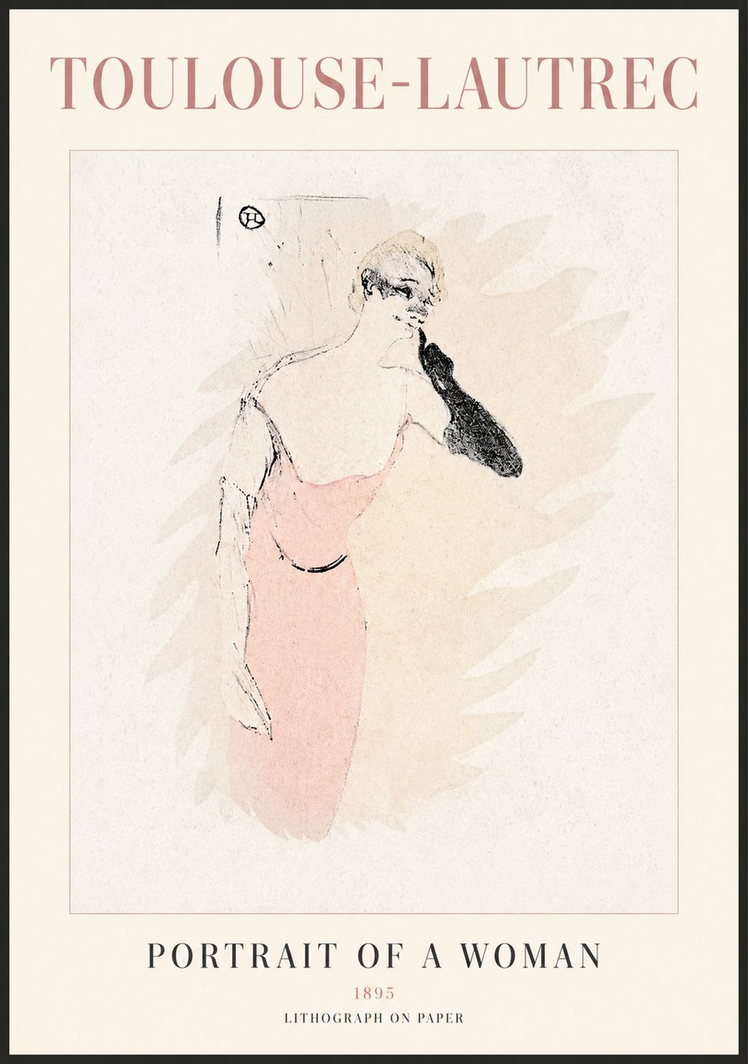 Toulouse-Lautrec Portrait of a Woman IV No1 - Póster