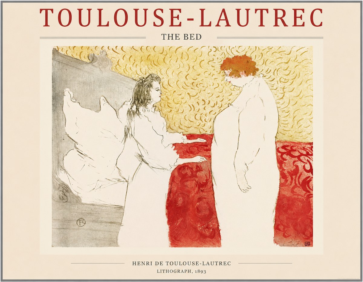 Toulouse-Lautrec The Bed No1 - Póster