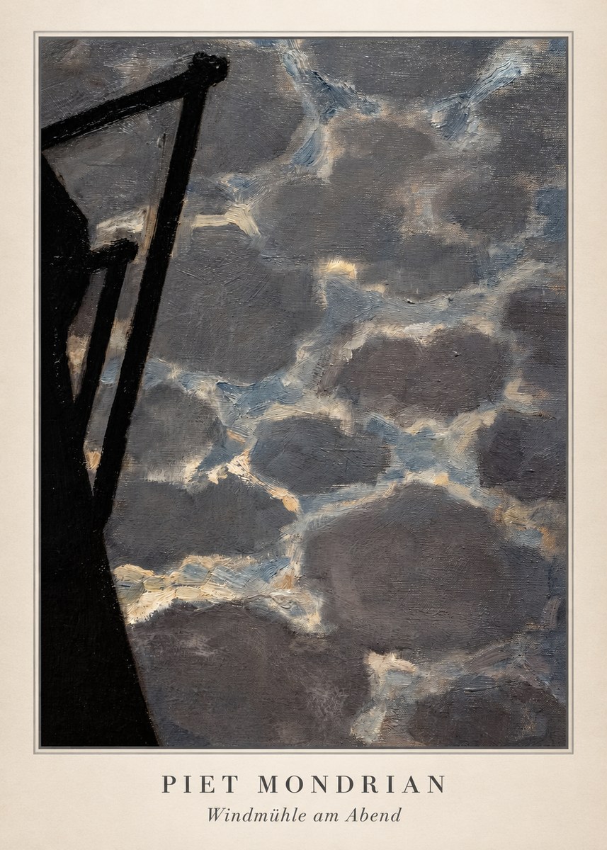 Piet Mondrian Windmühle Am Abend I No6 - Póster