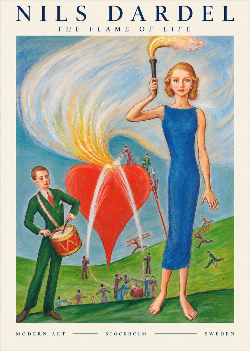 Nils Dardel The Flame of Life No1 - Póster