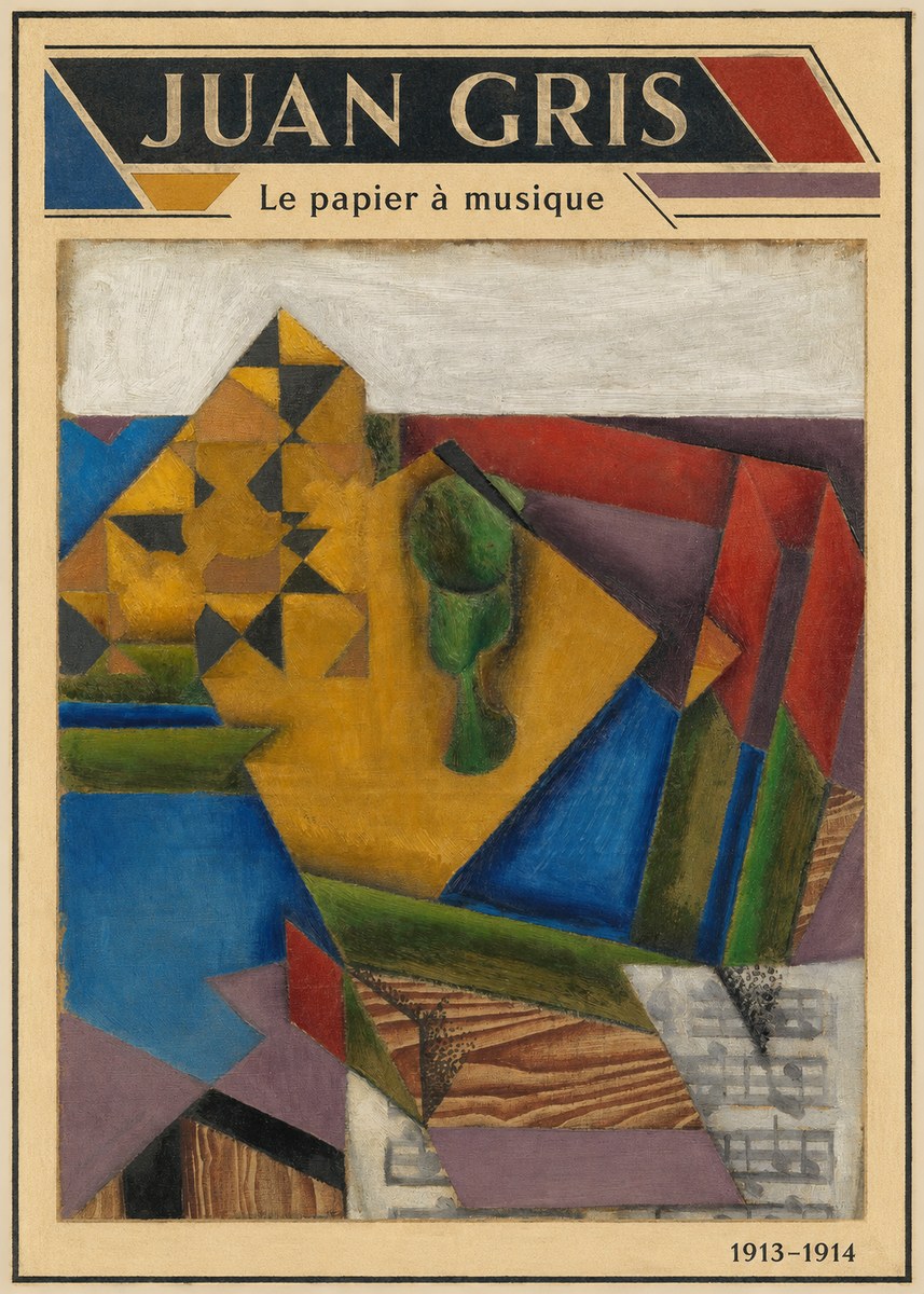 Juan Gris Le Papier À Musique No3 - Póster