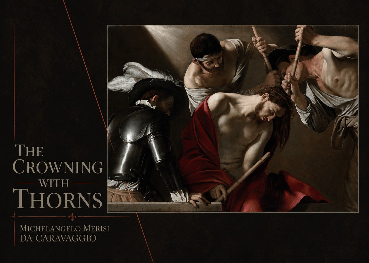 Michelangelo Merisi da Caravaggio The Crowning with Thorns I No2 - Póster