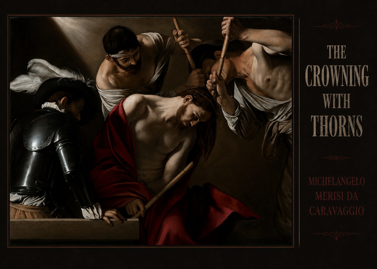 Michelangelo Merisi da Caravaggio The Crowning with Thorns I No3 - Póster