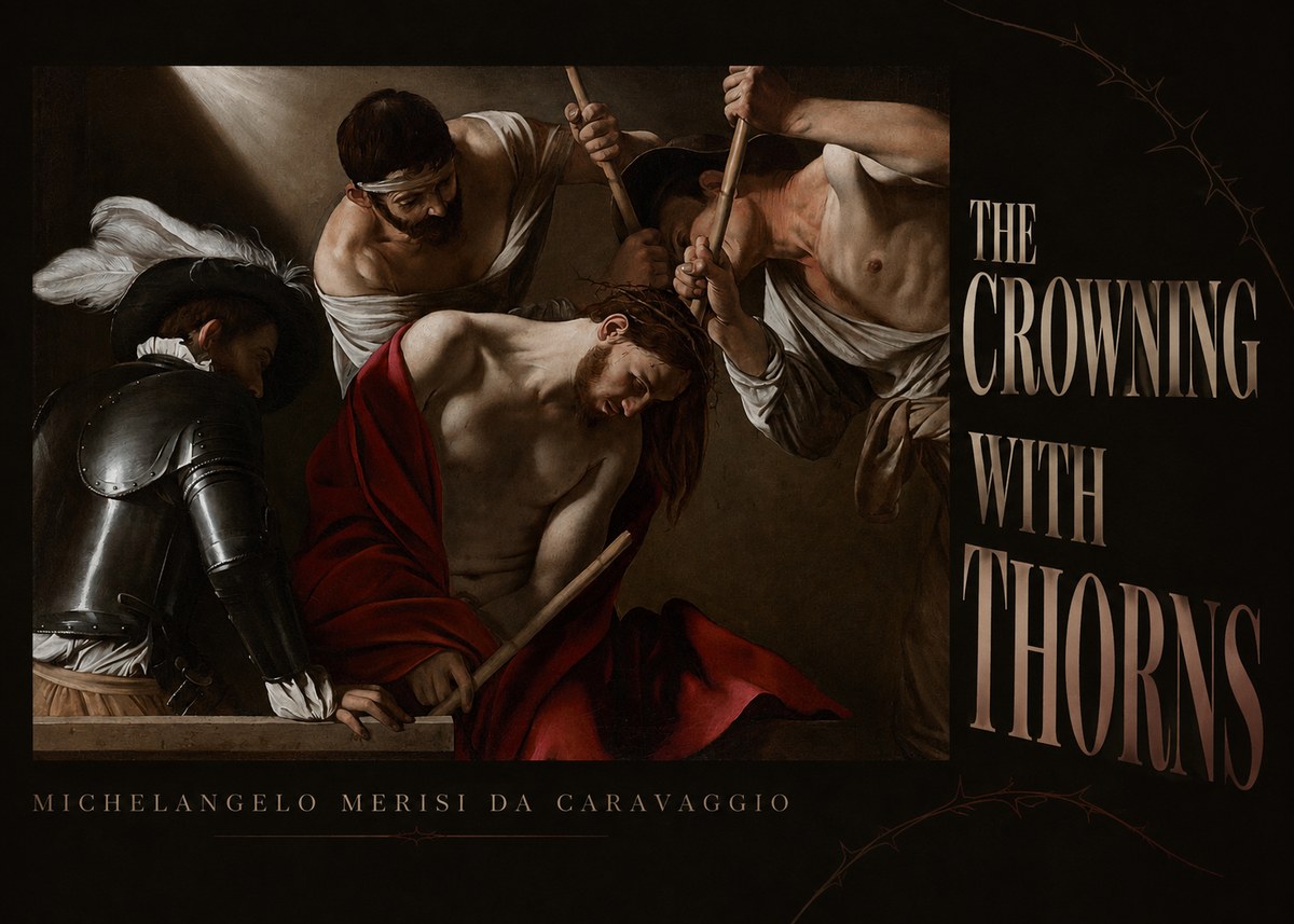 Michelangelo Merisi da Caravaggio The Crowning with Thorns I No5 - Póster